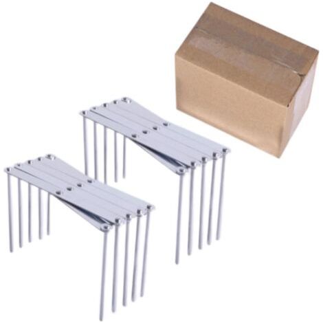 Pair Lot de 2 supports pour couvercles et assiettes, rangement de cuisine pratique, emballage boîte carton (1/5)