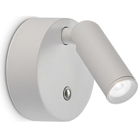 Ideal Lux BEAN Applique murale ronde rechargeable blanche avec 1 LED 200 lm 3000 K et intensité variable (1/2)