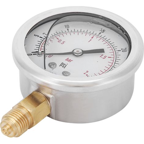 TS PGG604-2bar Y60 Hochpräzises radiales ölgefülltes Vakuum-Manometer für Maschinen (1/5)