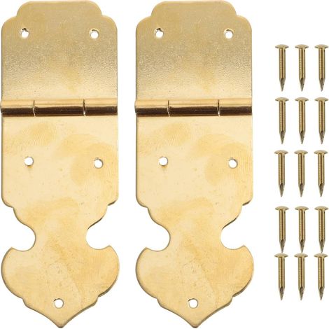 Charnières en Cuivre Or Solides, Style Vintage Résistantes à Rouille 2pcs pour Boîte à Bijoux et Boîte en Bois pour Loisirs Créatifs (1/5)