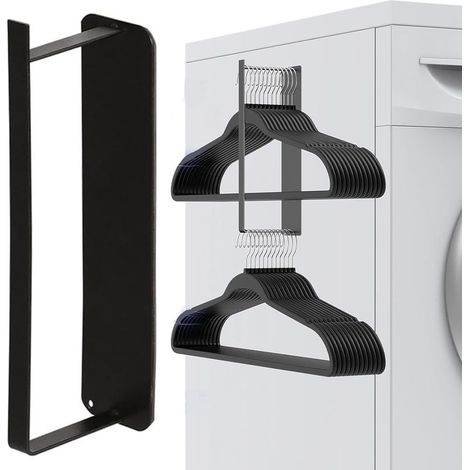 25 x 8 x 5 cm,(Noir) Organisateur de Cintre Magnétique, Support de Rangement pour Cintres Magnétiques, pour SècheLinge et Machine à Laver, Organisateur de Buanderie (1/5)