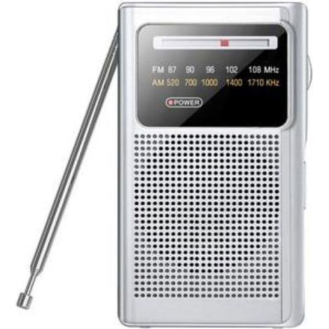 Radio portable Tendak Mini Radio, alimentée par piles, FM/AM/FM avec haut-parleur intégré (1/4)