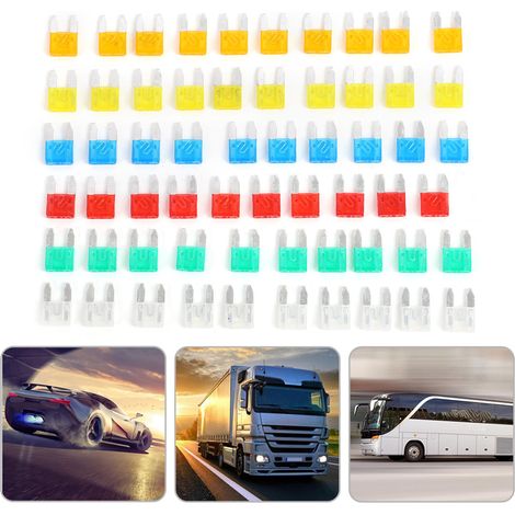 Fusible Voiture - Type Lame Mini 60 Pièces - Transparent - Argenté - Pour Protection Électrique Automobile - 60 Unités (1/5)