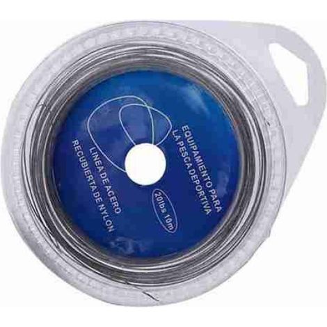 Pwshymi fil d'acier de pêche Fil d'acier tressé à 7 brins de 10 m, haute résistance, pour la pêche en mer sport tresse 20 livres (1/5)