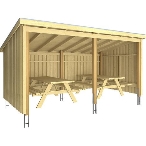 FRANKEL kaiserkraft, Cabane de pique-nique Nordic, en bois, h