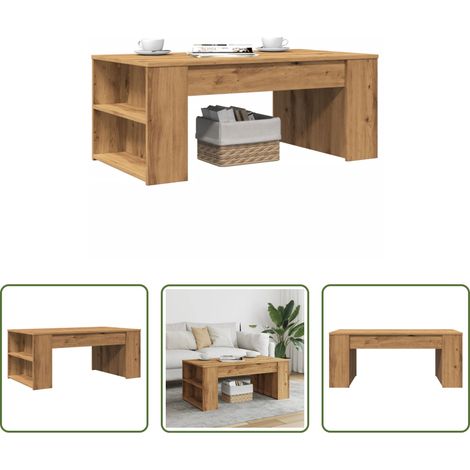 Holzwerkstoff - Couchtisch Artisan-Eiche 102x55x42 cm Holzwerkstoff (1/5)
