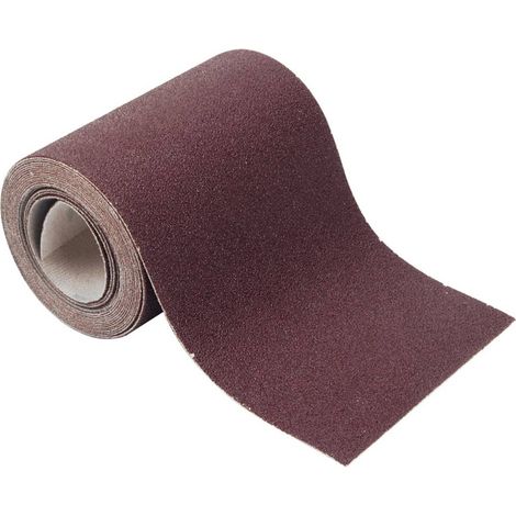 Wolfcraft – Rouleau d'abrasif de ponceuse 1741000 Grain 120 – Largeur 115 mm – Longueur 4 m – Pour bois dur et teck