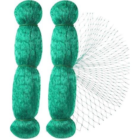2 Pièces Filet Anti Oiseaux 10m x 4m Filets pour Jardin Filet Arbre Fruitier Filet de Bassin pour Plante Filet de Protection Maille Fine Vert (1/5)