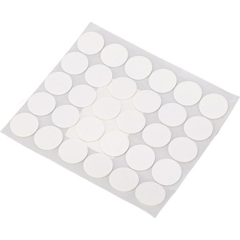 10 Sets doppelseitige Schaumstoffklebebänder, multifunktionale runde PE-Schaumstoff-Selbstklebepads, 20 mm x 1 mm, weiß (1/5)
