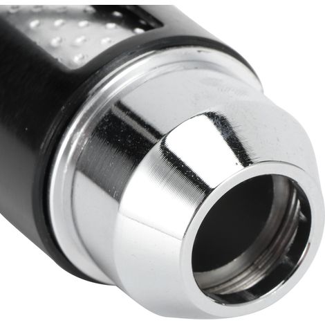 Pomo de palanca de cambios universal de aleación de aluminio negro con 3 adaptadores. (1/5)