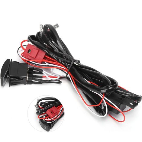 Faisceau de câblage pour projecteurs LED 40 A 12 V, 1 à 2, étanche IP67, pour voitures, motos, quads et SSV. (1/5)