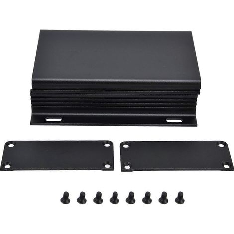 Elektrogehäuse aus Aluminiumlegierung, geteiltes Gehäuse, 25 x 84 x 100 mm, mattschwarze Platte (1/4)