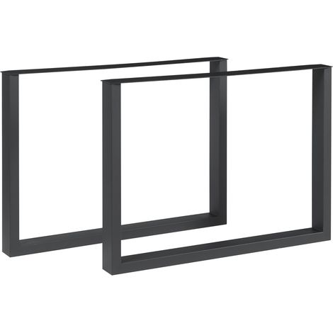 Tischgestell 2er Set Makers Stahl 72x90 cm Schwarz [en.casa]