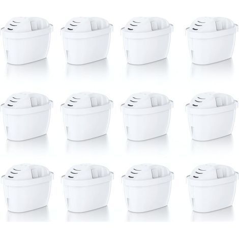 Filter cartridge for BRITA MAXTRA+ compatible water filter jug, pack of 12, economical and efficient (1/4)