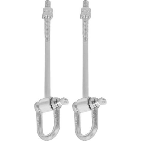 Kotarbau – Lot de 2 crochets M12 x 190 mm – Acier galvanisé – Manille et boulon inclus – Fixation pour balançoire et hamac extérieur
