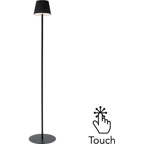 Litecraft Elowen Floor Lamp Rechargeable Touch Sensitive Integrated LED - Black (1/5)