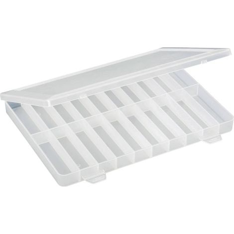 TRU COMPONENTS Scatola minuteria (L x L x A) 250 x 180 x 24 mm Scomparti: 20 suddivisione fissa Contenuto 1 pz.