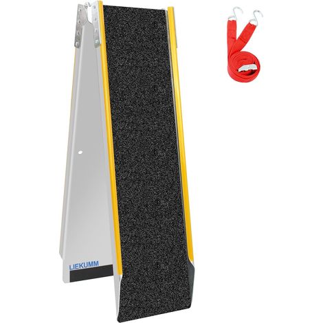 Rampe de Chargement 180 cm Pliable, Alu Solide Rampe Remorque, Moto Capacité 200 kg, Inoxydable Antidérapant Stable Portable, Pour remorque, voiture, moto électrique, E-Vélo, atelier, entrepôt (1/5)