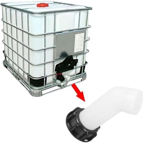 3PCS Bec de Vidange avec Ecrou IBC, 1000L Buse de Réservoir d'eau Raccord de Vanne Extension,pour Raccord Robinet Cuve IBC ROBINET (1/4)