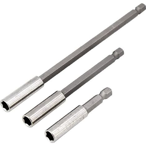 1/4 embout hexagonal Foret magnétique porte-rallonge Extension de changement de machine de forage 6.35 mm outils de puissance hex 60/100/150 mm 3 PCs (1/5)
