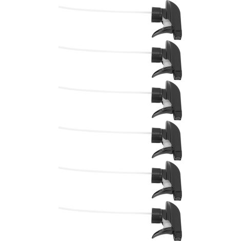 Lot de 6 embouts de rechange pour flacon pulvérisateur, jet brumeux réutilisable, noirs, 28 mm (1/5)