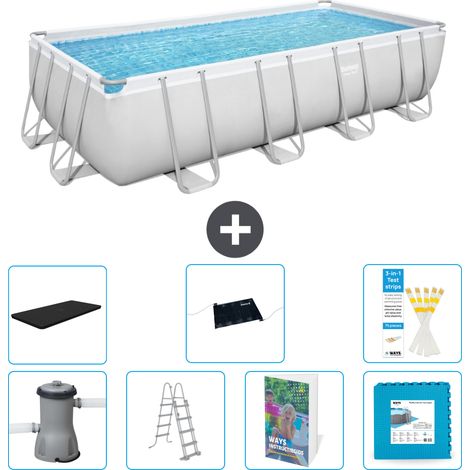 Bestway Power Steel Rechteckig - 488x244x122 cm - 8-teilig S621