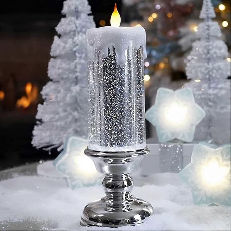 Bougies de Noël LED décoratives, 7 couleurs changeantes, rechargeables par USB, bougies sans flamme clignotantes (1/5)