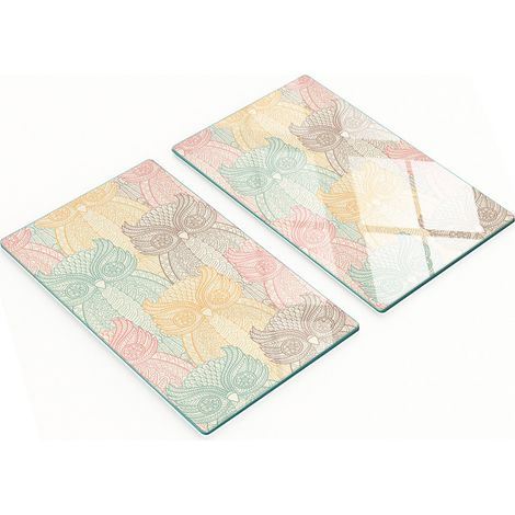 Tableros decorativos multifuncionales de vidrio templado con forma de b煤ho para cocina, 2x30x52 cm.