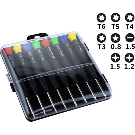 Set mit 8 Multifunktionsschraubendrehern zur Reparatur, Demontage und zum Austausch von Teilen an Mobiltelefonen und Computern. (1/5)