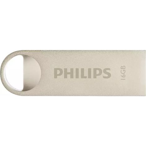 Memoria USB Philips de 16 GB, tipo A 2.0, color plata, FM16FD160B/00