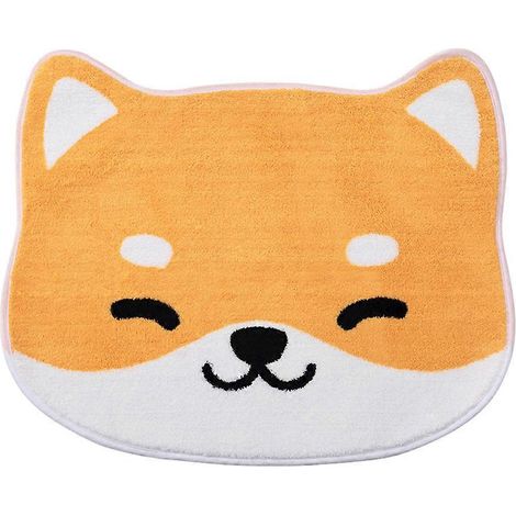Tapis de bain antidérapant à motifs animaux, orange, absorbant (1/5)