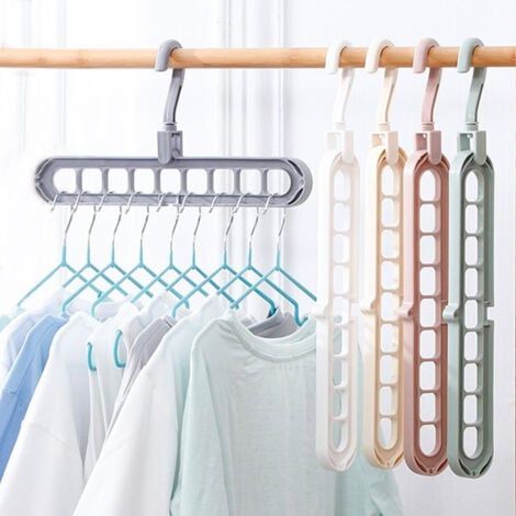 15 pcs Cintre Magique,Qualité Supérieure Cintre Pliable,Multi-Fonctions Cintres Gain de Place,pour Le Stockage et Le Séchage Vêtements (1/5)