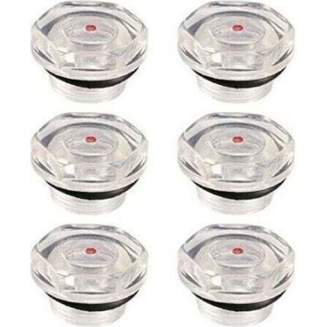 Niveau d'huile Compresseur d'air Jauge Bouchon Voyant d'Huile Indicateur Viseur Niveau de Liquide en Plastique Filetage 20mm 6Pcs