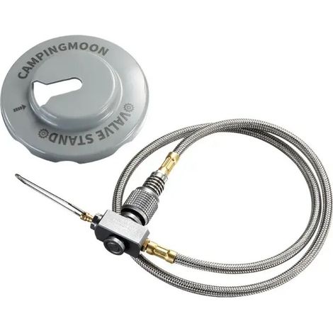 Réchaud à gaz de camping extérieur 50/100 cm avec rallonge et raccord de tuyau pour cartouche de gaz et valve, réchaud de cuisine portable (1/5)