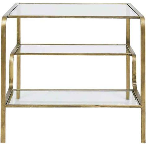 Table d'appoint Eluminea dorée 60x60x60cm (1/3)