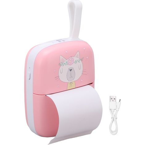 Mini Printer Pink Multipurpose Portable Mini HD WiFi Mobile Phone Photo Title Note Error Question Thermal Printer (1/5)