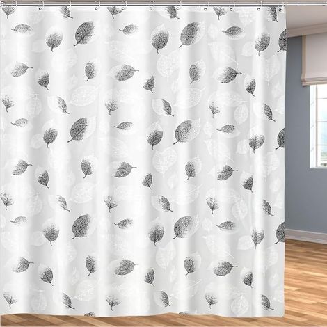Rideau de douche pour salle de bain, 100 % PEVA imperméable, anti-moisissure et résistant Séchage rapide Lavable 180 x 200 cm (1/5)