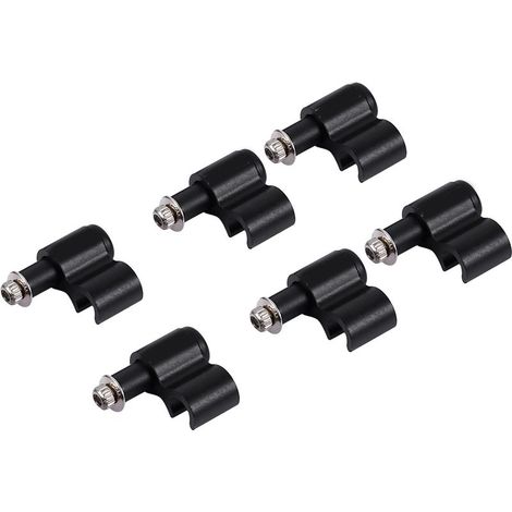 Lot de 6 fixe-tubes d'huile en alliage d'aluminium pour vélo, accessoire pratique de câble (1/5)