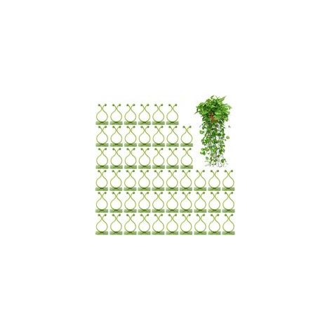Clip Plante Grimpante,50 Pièces Attache Plante Grimpante,Clip Plante Grimpante Mur,Clip de Support pour Plantes Grimpantes,Clips de Plante Auto-adhésif, pour Support des Plantes de Jardinage,V (1/5)