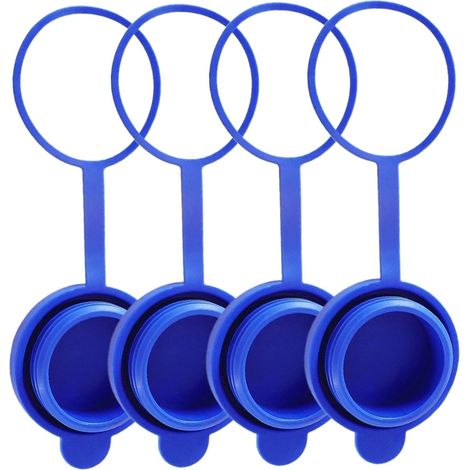 Paquete de 4 tapas de repuesto para botellas de agua a prueba de fugas con anillo incorporado, fáciles de instalar y quitar, para dispensadores y enfriadores.