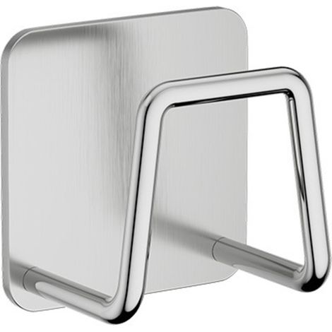 Gancio a parete in acciaio inox per lavabo, non è necessaria la foratura.