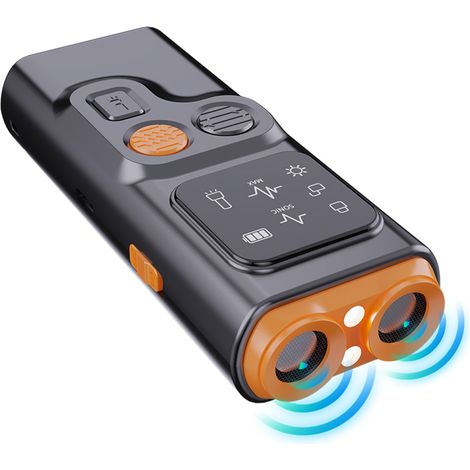 Dispositif anti-aboiement ultrasonique rechargeable avec lampe LED – Silencieux portable pour chiens, à utiliser en intérieur et en extérieur (1/5)