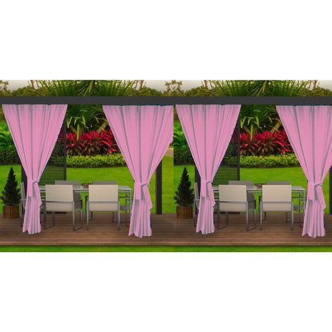 Rideaux d'extérieur pour terrasse 4x155x200cm Violet- Rideau pour Pergola Imperméable Rideau Exterieur pour Terrasse Rideau Pare-Soleil pour Balcon