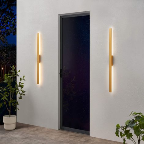 Applique ultra design minimaliste dorée LED extérieur - Sambai