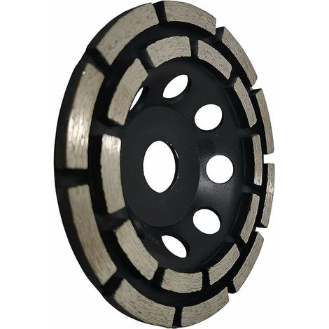 Disco diamantato per levigatura e lucidatura, 125 mm x 22,23 mm, disco diamantato a doppia fila, per la levigatura di massetti, lastre di cemento, piastrelle e adesivi per piastrelle. (1/5)