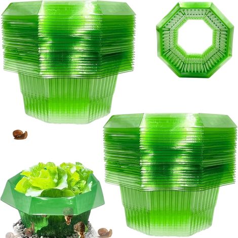 Collares de protección contra babosas, diseño ecológico, retención de humedad, verde (1/5)