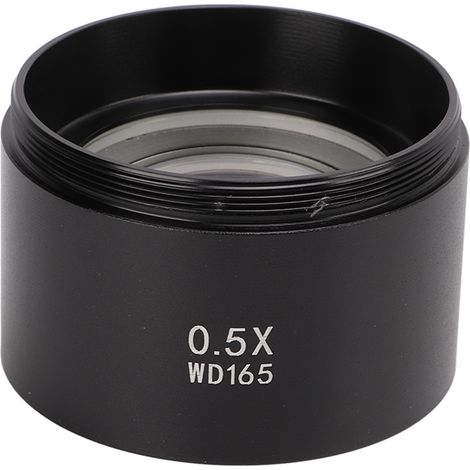 Objectif microscope 0.5X en verre optique clair, corps métallique pratique et simple d'utilisation pour une imagerie nette. (1/5)