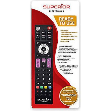 Télécommande Universelle - Pour Tv Thomson Et Tcl - Compatible 3d Et Smart Tv - Prête À L'emploi - Noir