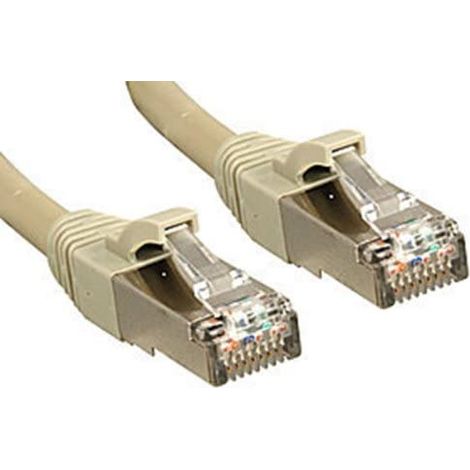 LINDY 45587 RJ45 Netzwerkkabel, Patchkabel CAT 6 S/FTP 10.00 m Grau mit Rastnasenschutz 1 St.