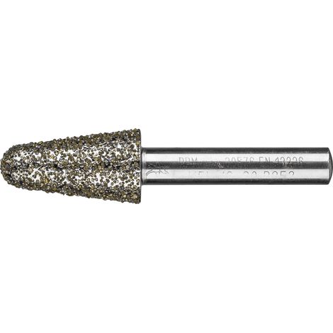 PFERD TOOLS Diamant-Schleifstift Kegel Ø16,0mm Schaft-Ø8 mm D852 (sehr grob) zum Schleifen von Grau-und Sphäroguss